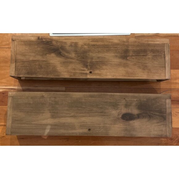 Handmade Ayansh 2 Piece Alder Floating Shelf Set of 2 by Three Posts 24" RUSTIC - Picture 3 of 4